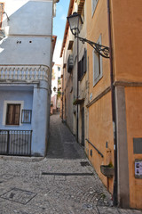 Maranola, Italy, 10/19/2019. Tourist trip in an ancient medieval town