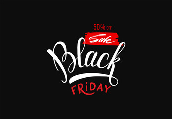 Black friday sale lettering design