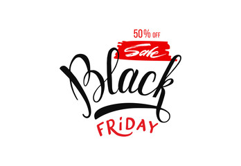 Black friday sale lettering design
