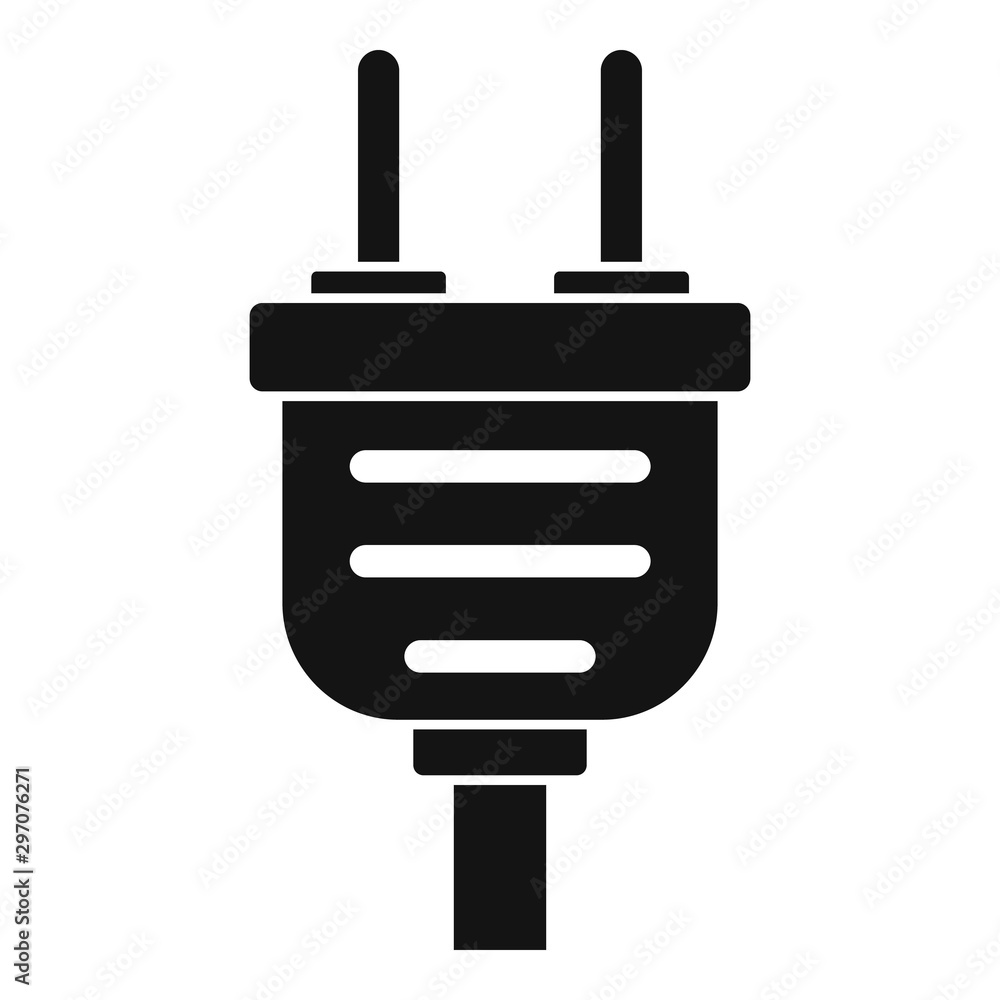 Poster plug icon. simple illustration of plug vector icon for web design isolated on white background