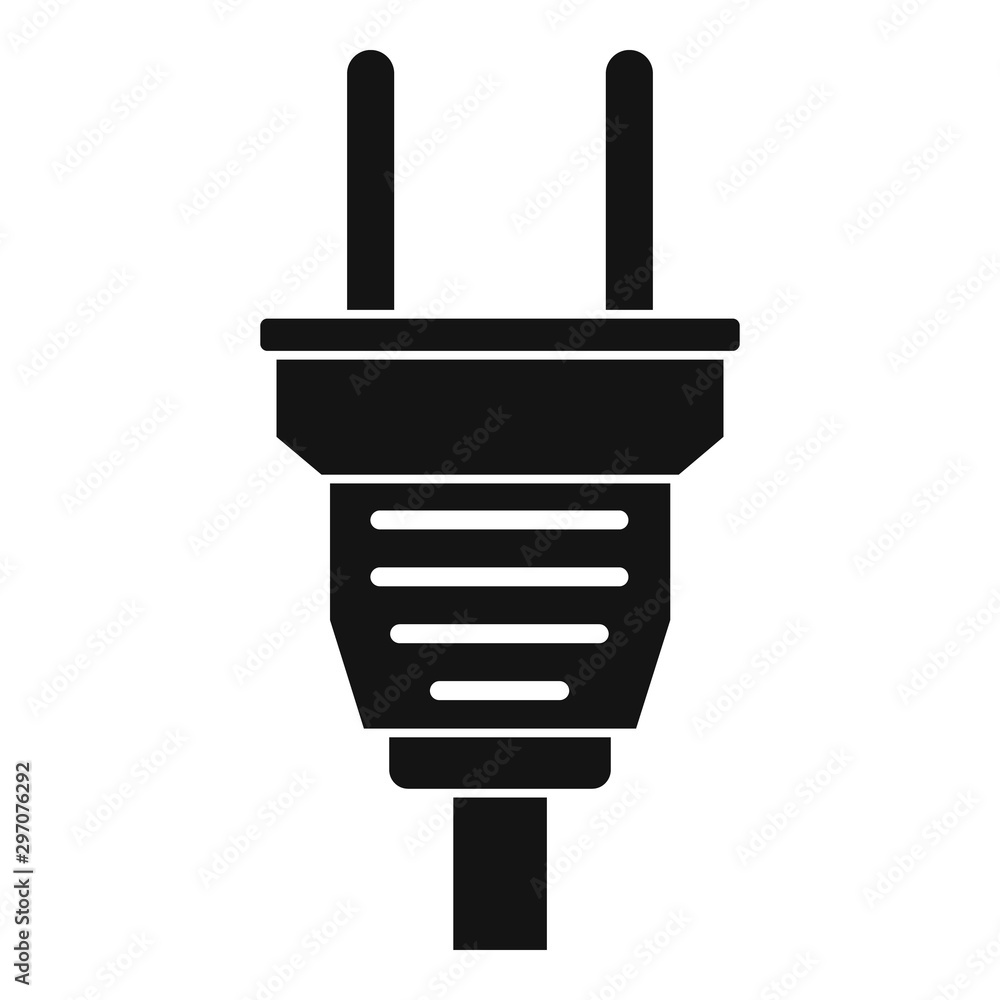 Poster wire plug icon. simple illustration of wire plug vector icon for web design isolated on white backgr