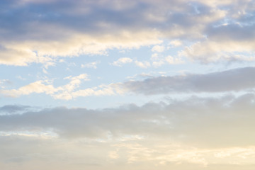 Naklejka na ściany i meble Blue sky with colorful cloud sunset scene