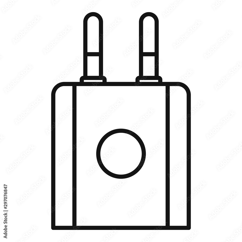 Poster smartphone plug icon. outline smartphone plug vector icon for web design isolated on white backgroun