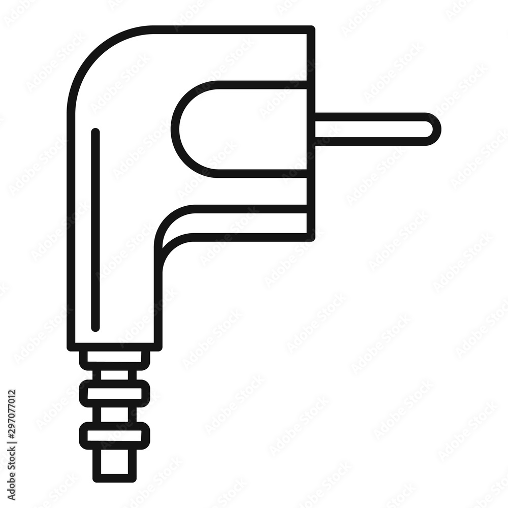 Poster plug connector icon. outline plug connector vector icon for web design isolated on white background