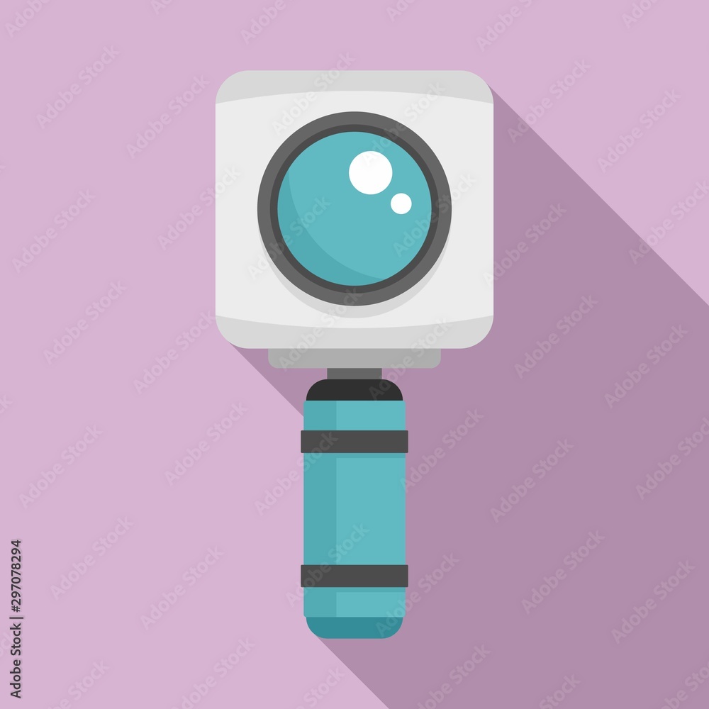 Poster underwater action camera icon. flat illustration of underwater action camera vector icon for web des