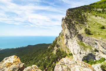 Mountain and sea view, Russia.