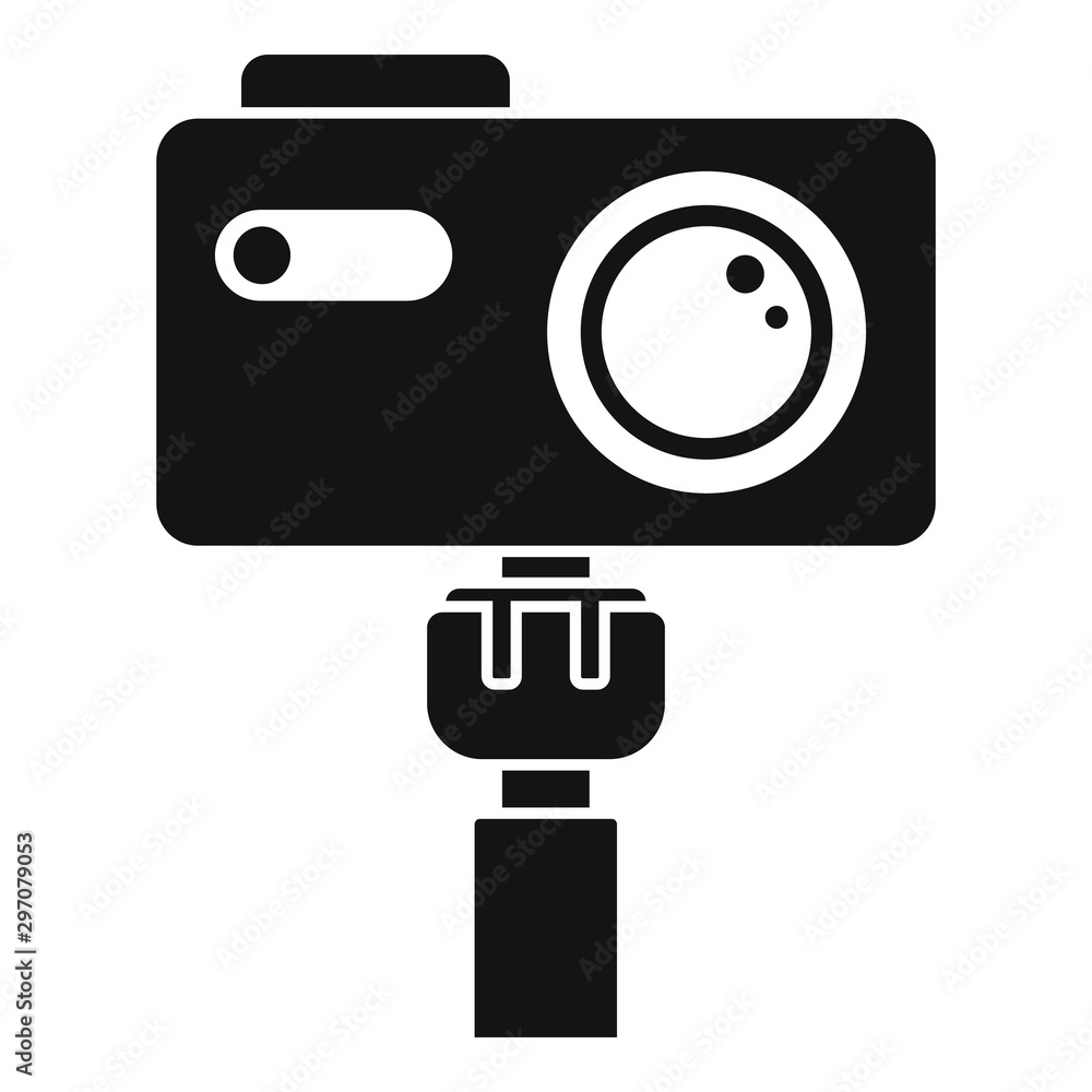 Poster professional action camera icon. simple illustration of professional action camera vector icon for w