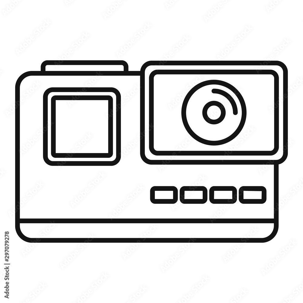 Aufkleber extreme action camera icon. outline extreme action camera vector icon for web design isolated on whi