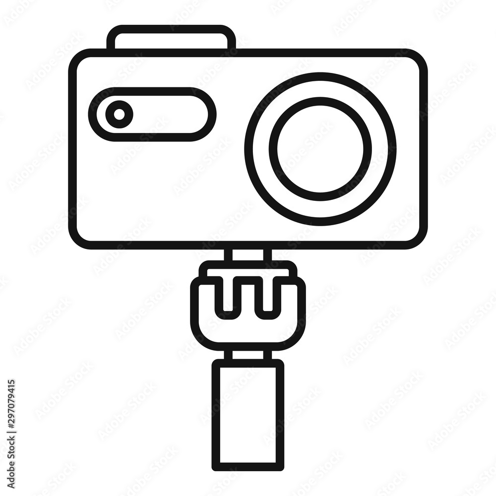 Poster professional action camera icon. outline professional action camera vector icon for web design isola