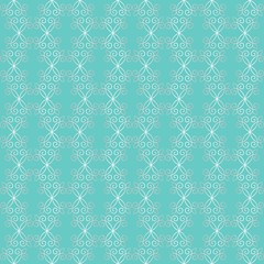 endless silver pattern on turquoise background