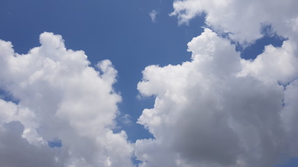 Blue sky background with clouds
