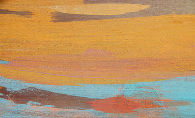 Abstract art background. Acrylic  on canvas. Rough brushstrokes of paint.