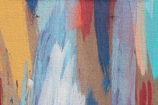 Abstract art background. Acrylic on canvas. Rough brushstrokes of paint. © tuckwai