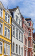 Fototapeta na wymiar Colorful old houses in the historic center of Flensburg, Germany