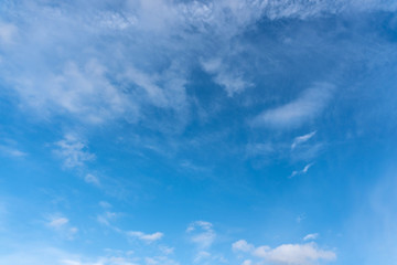 Blue sky with clouds, background and texture.