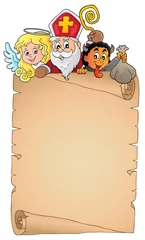 Poster de jardin Pour enfants Saint Nicholas Day topic parchment 1