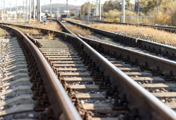 Fork of two tracks on the railway, choice of road, where to go.