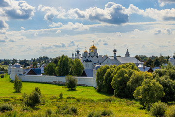Naklejka premium View of Intercession (Pokrovsky) convent in Suzdal, Russia