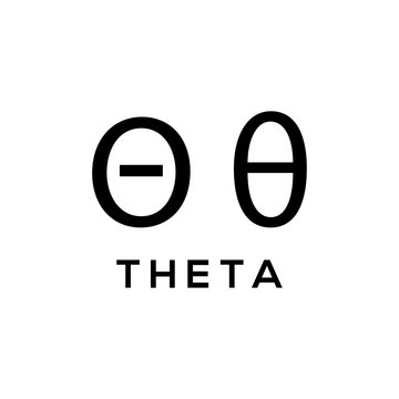 Greek alphabet : theta signage icon