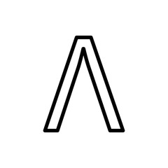 Greek alphabet : Lambda signage icon