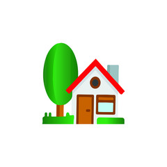 Vector house color symbol