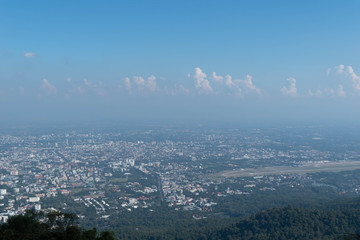 Fototapeta na wymiar Blue sky in Thailand, Chiang Mai city