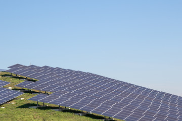 Solar farm on a hill in The Netherlands