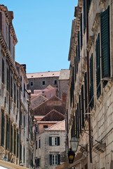 Dubrovnik, Croatia: typical and natural street in the old town