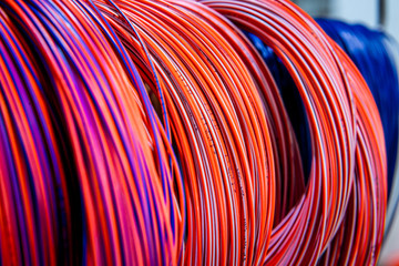Colored telecommunications cables and wires