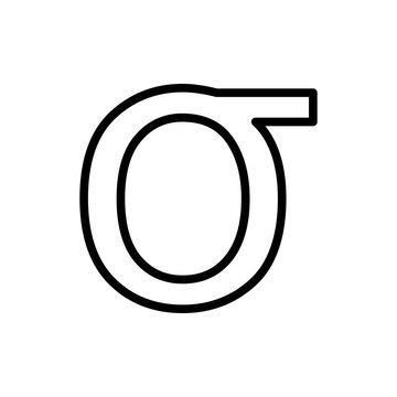 Greek alphabet : Sigma signage icon