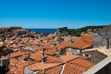 View over the roofs of Dubrovnik's old city.