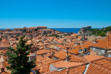 View over the roofs of Dubrovnik's old city.