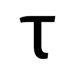 Greek alphabet : Tau signage icon