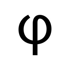 greek alphabet : phi signage icon - obrazy, fototapety, plakaty