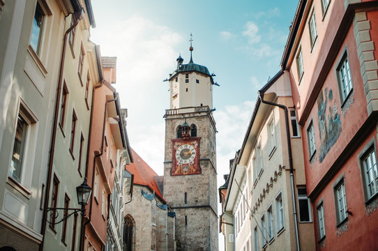 The famous St. Martin's church in Memmingen, Bavaria. Built in gothic style with its more-than-500-year-old Choir