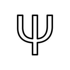 Greek alphabet : psi signage icon