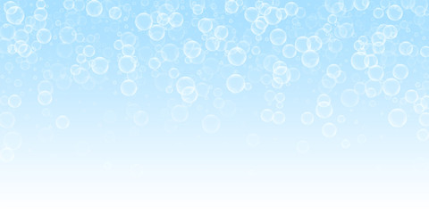 Random soap bubbles abstract background. Blowing b