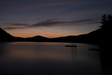 Fototapeta premium sunset on lake