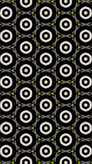Ornate geometric pattern and abstract colored background