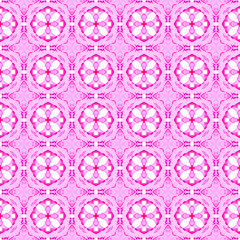 Pink geometric seamless pattern. Hand drawn waterc