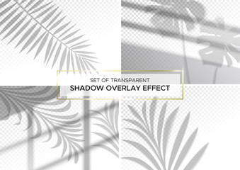 Set of transparent shadow overlay effects.