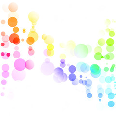 Bubbles Circle Dots Unique Colorful Bright Vector Background