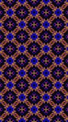 Ornate geometric pattern and abstract colored background