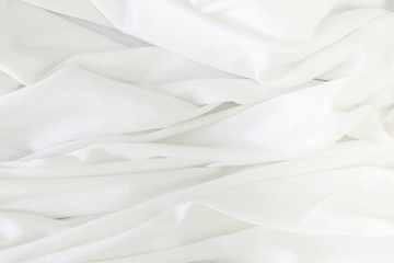 Fototapeta na wymiar White fabric texture background,Wavy fabric
