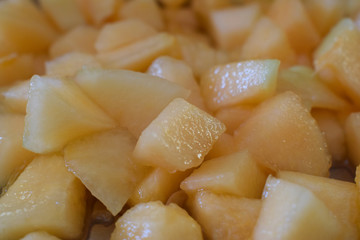 Close up shot of muskmelon