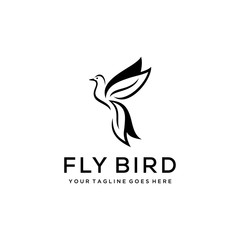 Illustration abstract Luxury bird animal logo template vector icon