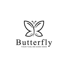 illustration abstract luxury butterfly insect animal logo design vector