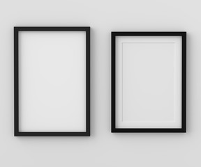 empty photo frame for mockup, 3D render, 3D illustration