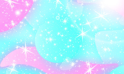 Fairy background. Unicorn pattern.