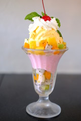 ice cream in glass